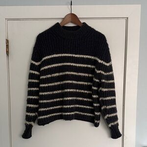 Striped Navy and Cream Sweater
